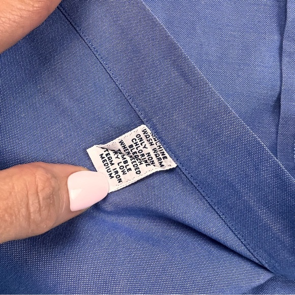 Polo Ralph Lauren Shirt 15 1/2 - 33 Blue Yarmouth Oxford Button Down Flesh Pony - Picture 9 of 10